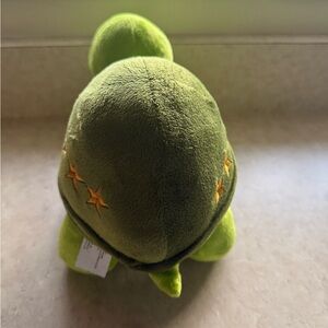 Green Plush Turtle with Five Star Accents